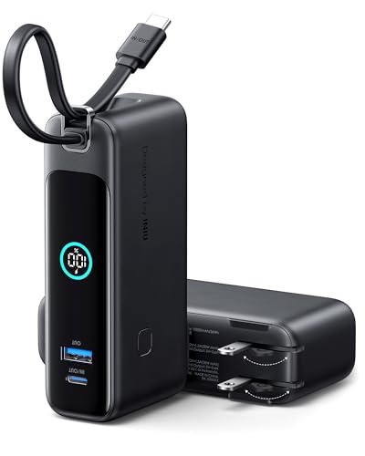 INIU 3-in-1 10000mAh Fast Charger with USB-C & AC Plug