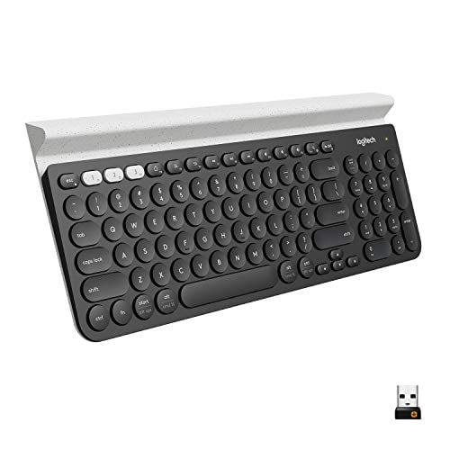 Logitech K780 Wireless Keyboard for Computer, Phone & Tablet – White