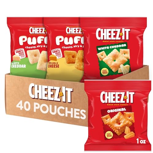 Cheez-It Baked Snack Crackers Variety Pack (40 Pouches)