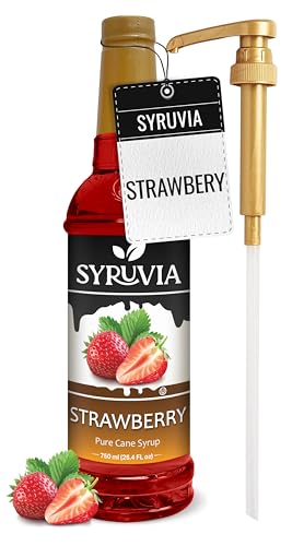 Syruvia Strawberry Syrup with Pump – 25.4 fl oz
