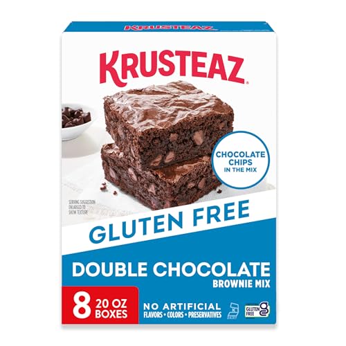 Krusteaz GF Double Chocolate Brownie Mix, 20oz, Pack of 8