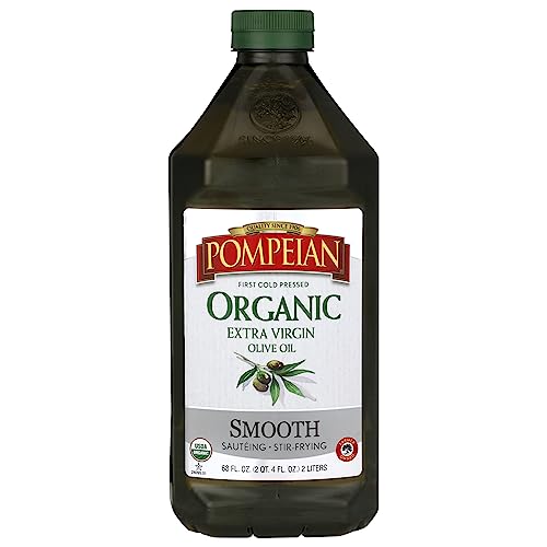 Pompeian Organic Extra Virgin Olive Oil, First Cold Pressed, 68 Fl Oz