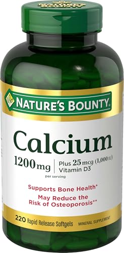 Nature’s Bounty Calcium & Vitamin D3 Softgels, 220 Count