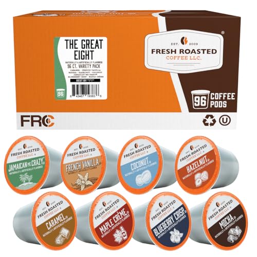 Fresh Roasted Coffee Variety Pack, K-Cup Compatible, 96 Pods