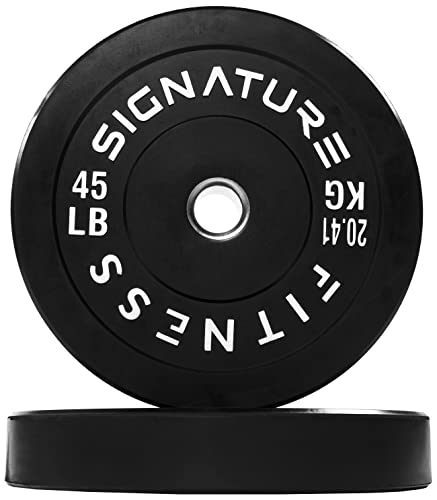 Fitvids 45LB Olympic Bumper Plates Pair with Steel Hub