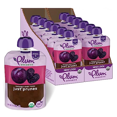 Plum Organics Prune Puree Baby Food, 3.5oz (12 Pack)
