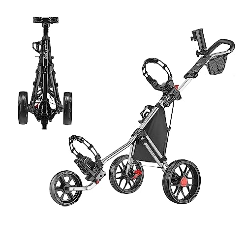 Caddytek CaddyLite 11.5 V3 Golf Push Cart – Silver