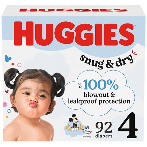 Huggies Snug & Dry Diapers, Size 4, 92 Pack