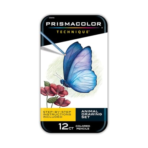 Prismacolor Animal Drawing Set: 12 Colored Pencils with Tutorials