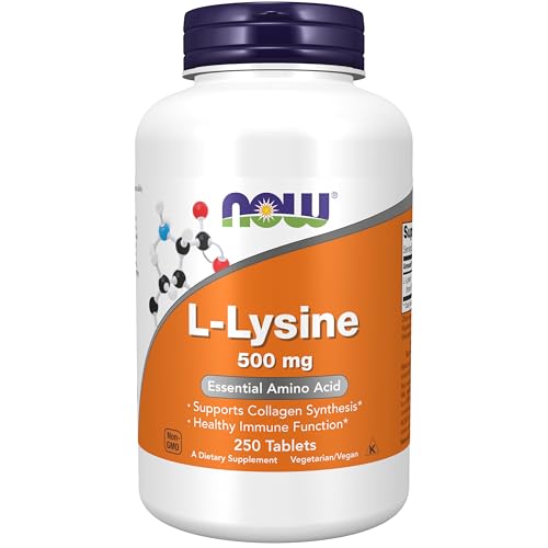 NOW Supplements L-Lysine 500 mg, 250 Tablets