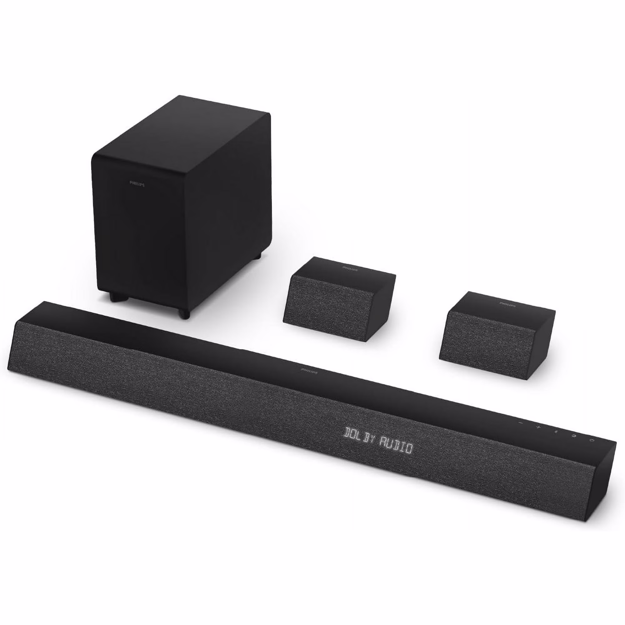 Philips TAB7568 5.1 Channel Soundbar w Wireless Subwoofer & Wired Surround Speakers