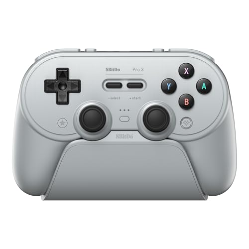8BitDo Pro 3 Bluetooth Controller, Gray – Switch/PC/Android Compatible