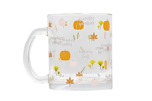 Pearhead 12oz Glass Harvest Mug – Halloween Décor