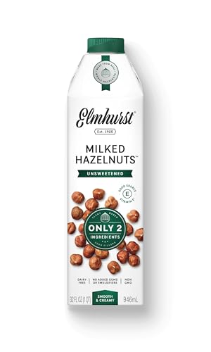 ELMHURST Unsweetened Hazelnut Milk, 32 oz