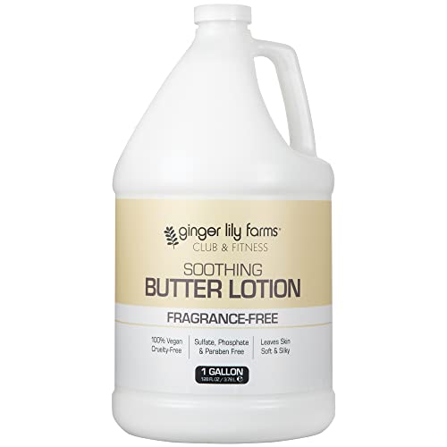 Ginger Lily Soothing Butter Lotion, Vegan, Fragrance-Free, 1 Gallon