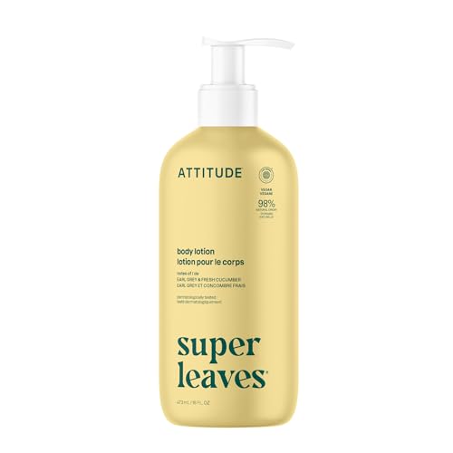 ATTITUDE Vegan Hydrating Body Lotion, Earl Grey & Cucumber, 16oz