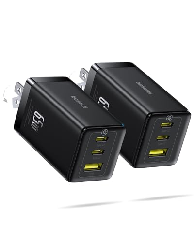 Baseus 2Pack 65W 3Port Fast USB C Charger Block