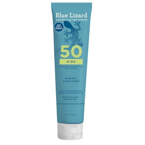 Blue Lizard Kids SPF 50 Mineral Sunscreen, Water-Resistant, 5 fl oz
