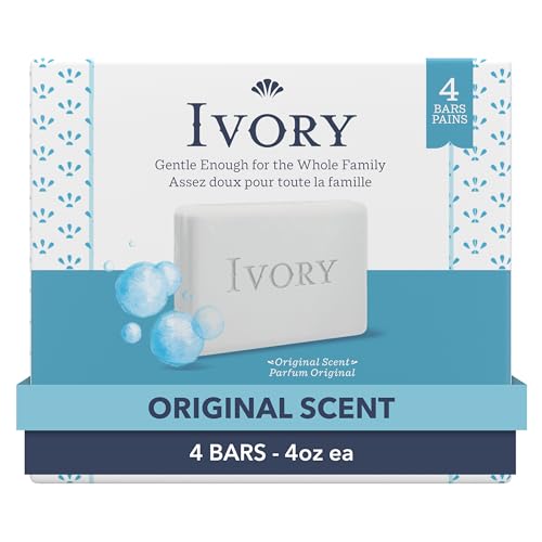 Ivory Gentle Bath Soap, 99.44% Pure, Original Scent, 4 Count