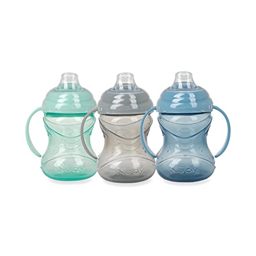 Nuby No-Spill Grip N’ Sip Cup, 2 Handles, 10 oz
