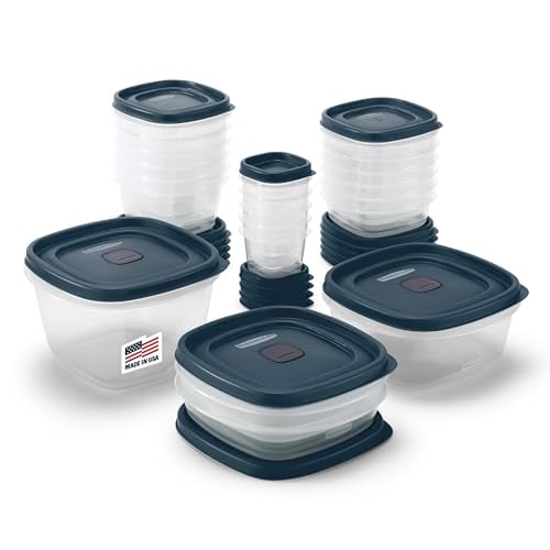 Rubbermaid 42-Piece EasyFindLids Containers, Insignia Blue