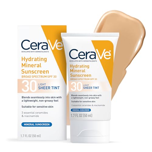 CeraVe Sheer Tint Mineral Sunscreen SPF 30, 1.7 Oz