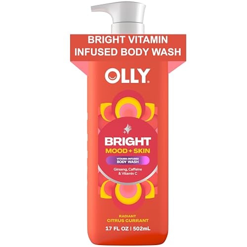 OLLY Bright Body Wash: Ginseng, Caffeine, Vitamin C, 17 oz