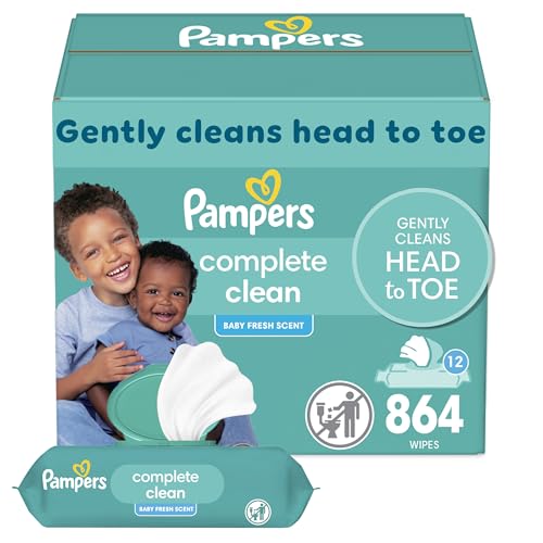 Pampers Baby Wipes, Fresh Scent, 864 Wipes (12 Packs)