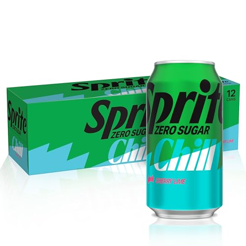 Sprite Chill Zero Sugar Cherry Lime Soda, 12oz Cans, 12 Pack