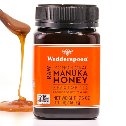 Wedderspoon Manuka Honey KFactor 16, 17.6 Oz, Unpasteurized