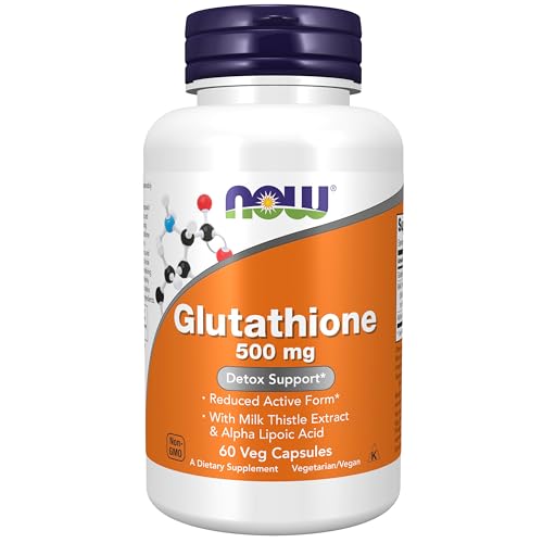 NOW Foods Glutathione 500 mg, 60 Veg Capsules
