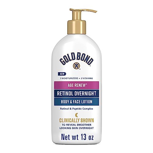 Gold Bond Retinol Overnight Lotion, Body & Face, 13 oz.