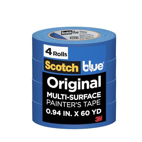 ScotchBlue Multi-Surface Painter’s Tape, 0.94″x60 Yards, 4 Rolls