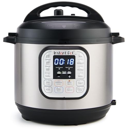 Instant Pot Duo 7-in-1 Pressure Cooker, 6 Quart Stainless Steel