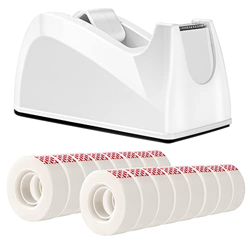Amazon Basics Tape Dispenser with 16 Matte Refill Rolls