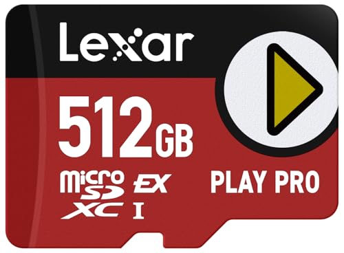 Lexar 512GB Play PRO microSD, 900/600 MB/s, Gaming Compatible