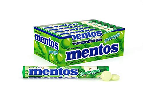 Mentos Green Apple Candy Rolls, 15 Packs, 1.32oz Each