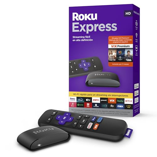 Roku Express HD Streaming Device with VIX Premium & Remote