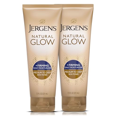 Jergens Firming Self Tanner Lotion, Medium to Deep, 7.5 Oz, 2 Pack