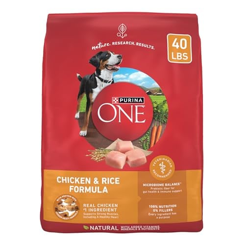 Purina ONE Chicken & Rice Dry Dog Food, 40 lb. Bag