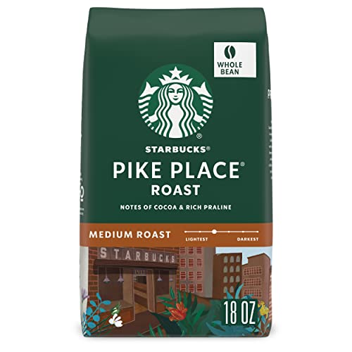 Starbucks Medium Roast Pike Place Whole Bean Coffee, 18 oz