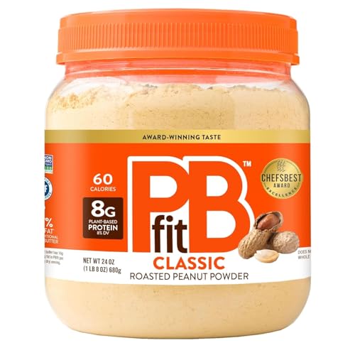 PBfit Classic Peanut Butter Powder, 8g Protein, Gluten-Free, 60 Calories