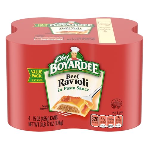Chef Boyardee Beef Ravioli 15 oz, Pack of 4