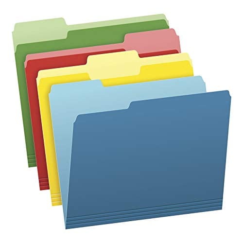 Pendaflex Two-Tone File Folders, Assorted Colors, 36 Pack