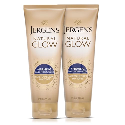 Jergens Firming Self Tanner Lotion, Fair-Medium, 7.5 Fl Oz, 2-Pack