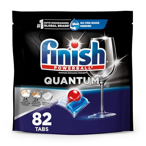 Finish Quantum Dishwasher Pods, No Pre-Rinse, 82 Count