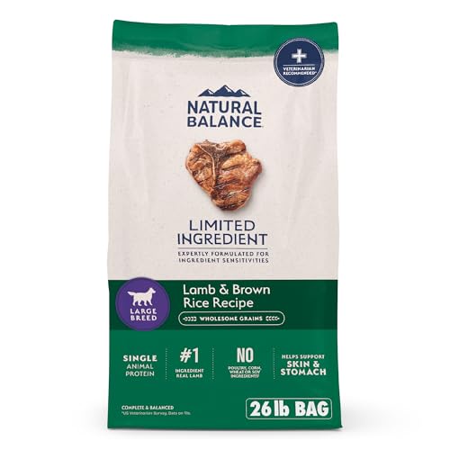 Natural Balance Large Breed Lamb & Rice Dog Food, 26 lbs