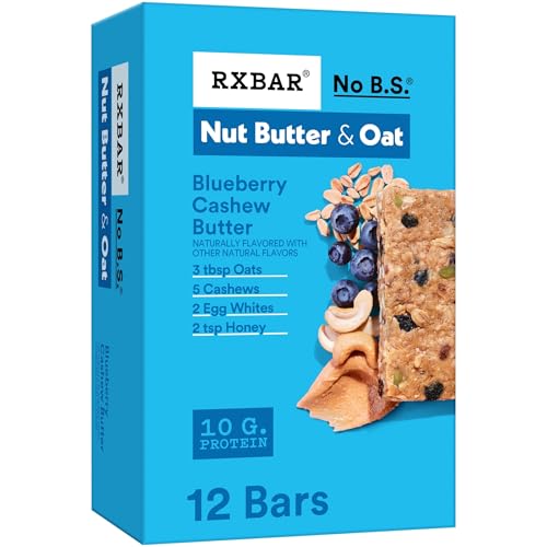 RXBAR Blueberry Cashew Butter Protein Bars, 12 Pack