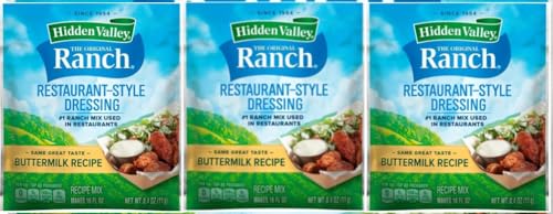 Hidden Valley Buttermilk Ranch Mix, Gluten Free, 3 Pack