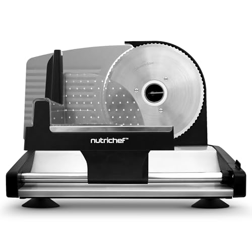 Nutrichef 200W Electric Meat Slicer with Adjustable 7.5″ Blade